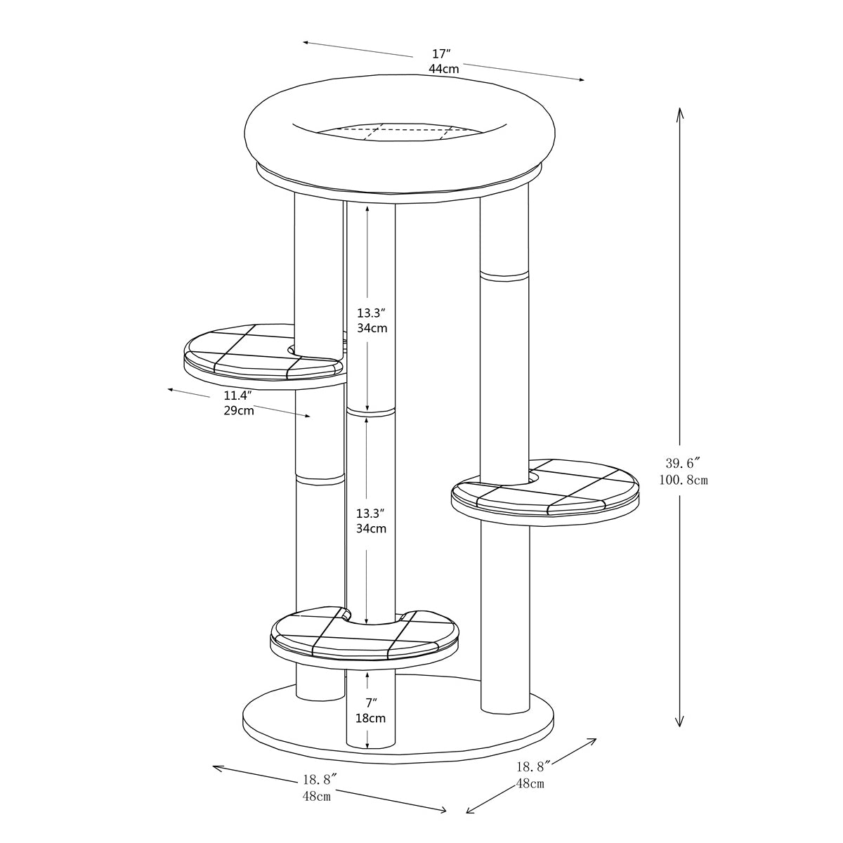 Cleo - Plywood Cat Tree - AGILE USA