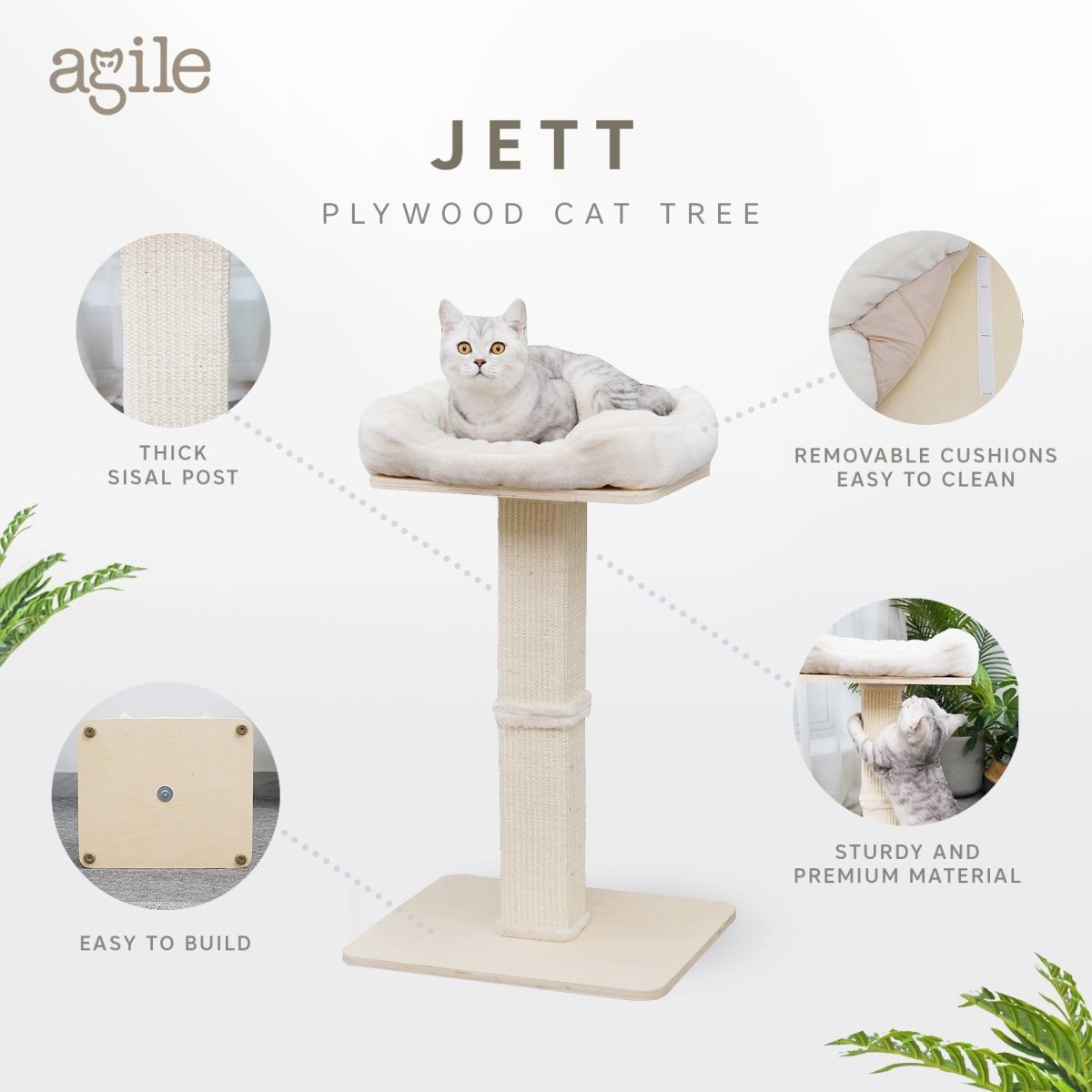 Jett - Plywood Cat Perch - AGILE USA