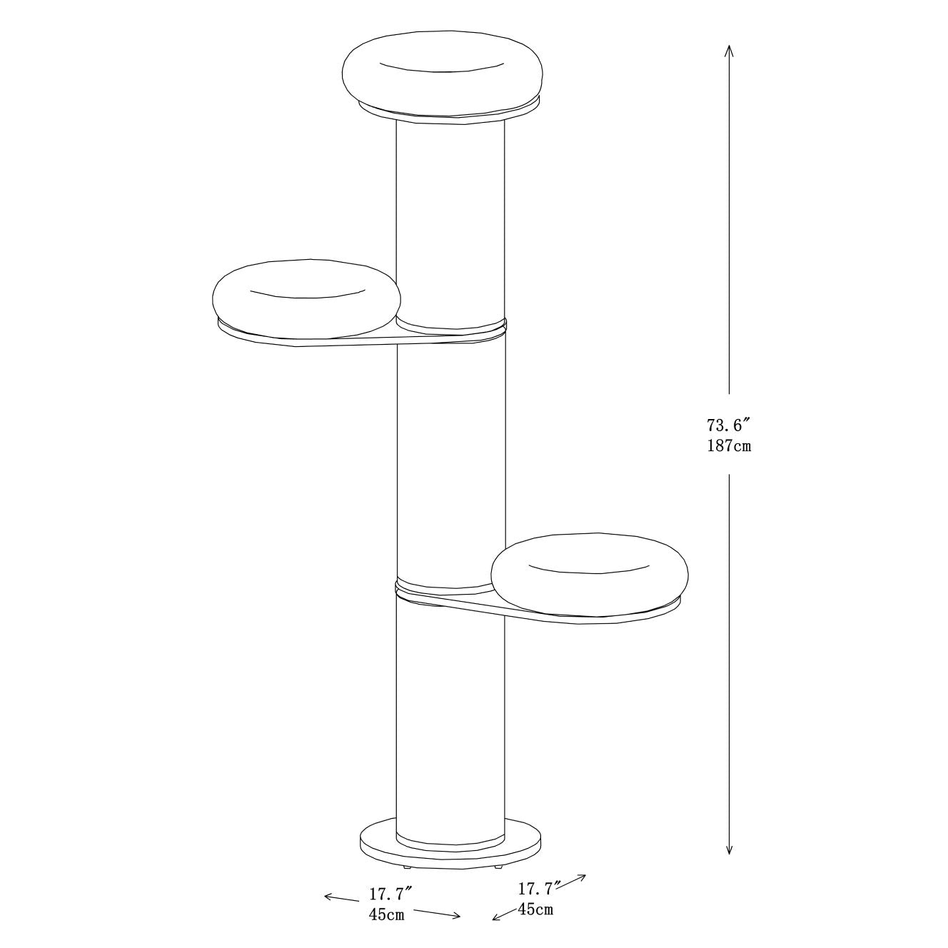 Oliver - Plywood Cat Tree - AGILE USA